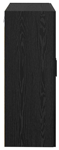 VidaXL Fali szekrény 2 db Fekete tölgy 69,5 x 34 x 90 cm Szerelt Fa
