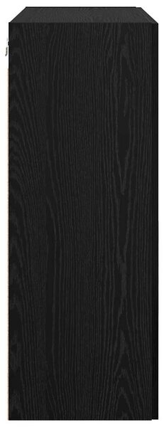 VidaXL Fali szekrény 2 db Fekete tölgy 69,5 x 34 x 90 cm Szerelt Fa