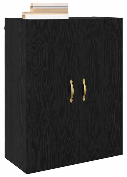 VidaXL Fali szekrény 2 db Fekete tölgy 69,5 x 34 x 90 cm Szerelt Fa