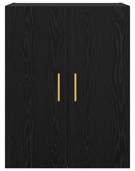 VidaXL Fali szekrény 2 db Fekete tölgy 69,5 x 34 x 90 cm Szerelt Fa