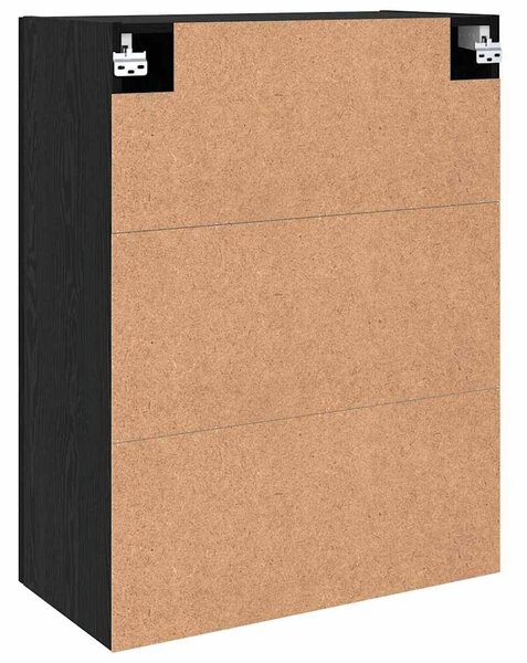 VidaXL Fali szekrény 2 db Fekete tölgy 69,5 x 34 x 90 cm Szerelt Fa
