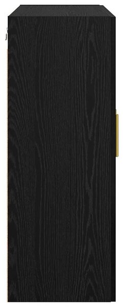 VidaXL Fali szekrény 2 db Fekete tölgy 69,5 x 34 x 90 cm Szerelt Fa