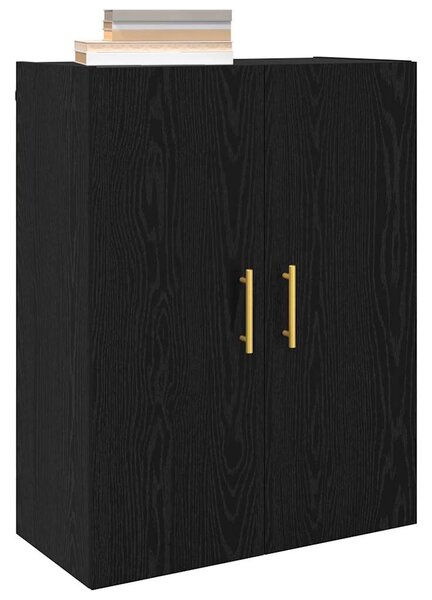 VidaXL Fali szekrény 2 db Fekete tölgy 69,5 x 34 x 90 cm Szerelt Fa