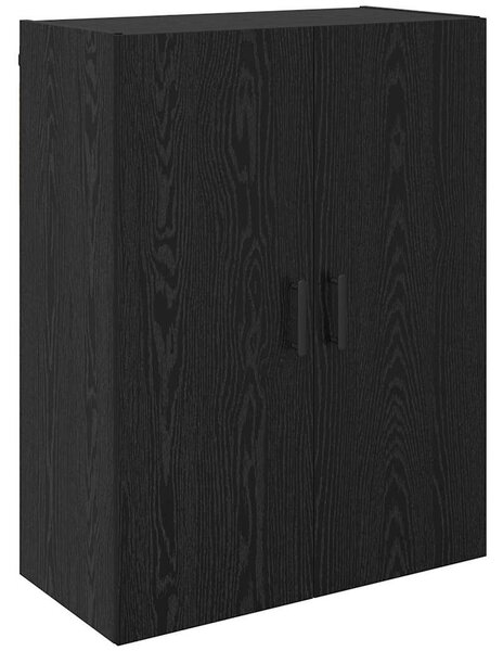 VidaXL Fali szekrény 2 db Fekete tölgy 69,5 x 34 x 90 cm Szerelt Fa