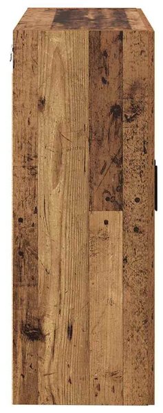 VidaXL Fali szekrény 2 db Öreg fa 69,5 x 34 x 90 cm Szerelt Fa