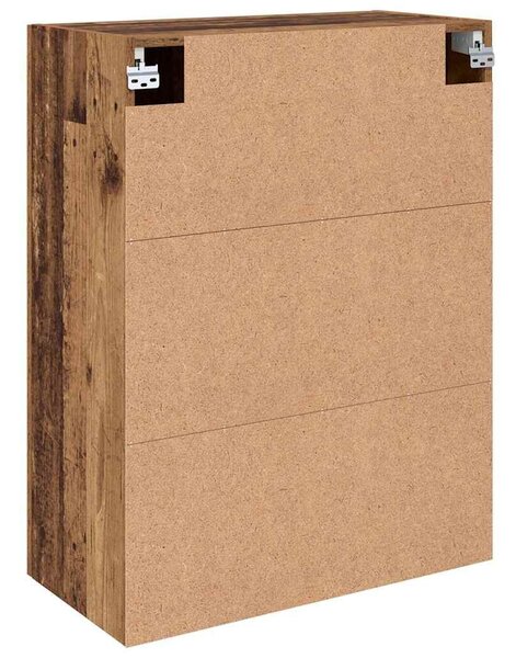 VidaXL Fali szekrény 2 db Öreg fa 69,5 x 34 x 90 cm Szerelt Fa