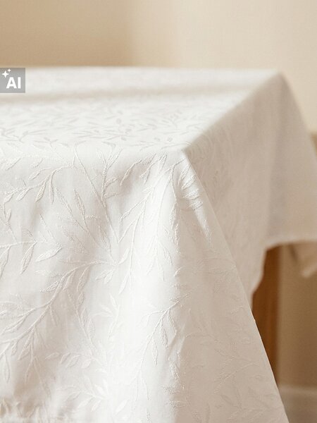 Sinsay - Asztalterítő növényi mintával - fehér