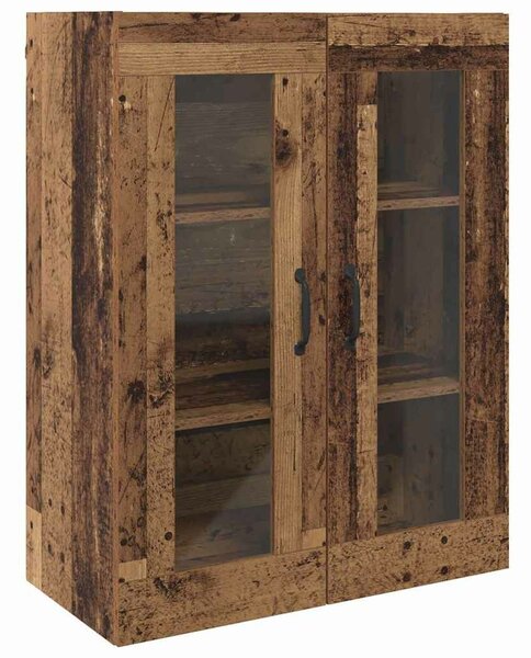 VidaXL Fali Szekrények 2 db Régi fa 69,5 x 34 x 90 cm Szerelt Fa