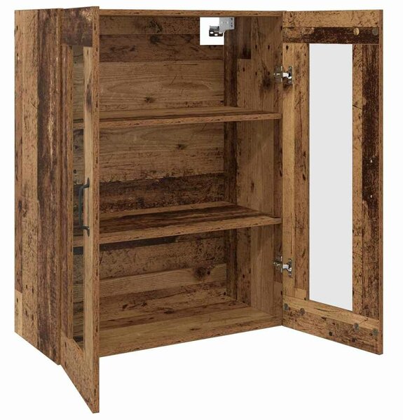 VidaXL Fali Szekrények 2 db Régi fa 69,5 x 34 x 90 cm Szerelt Fa