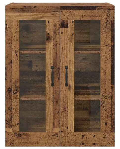 VidaXL Fali Szekrények 2 db Régi fa 69,5 x 34 x 90 cm Szerelt Fa