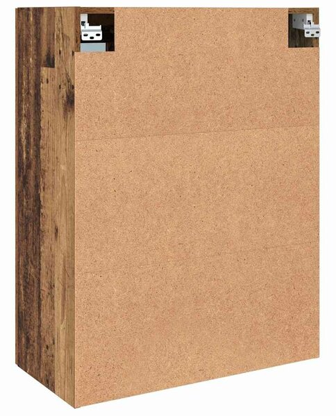 VidaXL Fali Szekrények 2 db Régi fa 69,5 x 34 x 90 cm Szerelt Fa