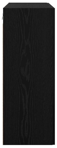 VidaXL Fali Szekrények 2 db Musta tammi 69,5 x 34 x 90 cm Szerelt Fa