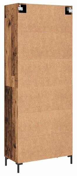 VidaXL Magasfiú Régi fa 69,5 x 34 x 180 cm Szerelt Fa