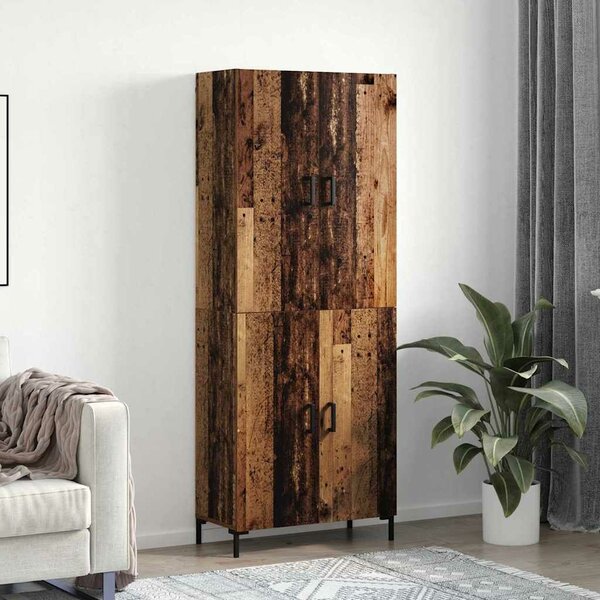 VidaXL Magasfiú Régi fa 69,5 x 34 x 180 cm Szerelt Fa