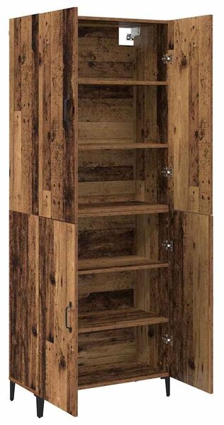 VidaXL Magasfiú 2 db Régi fa 69,5 x 34 x 180 cm Szerelt Fa