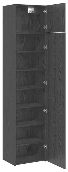 VidaXL Széf 2 db Fekete tölgy 50 x 41 x 225 cm