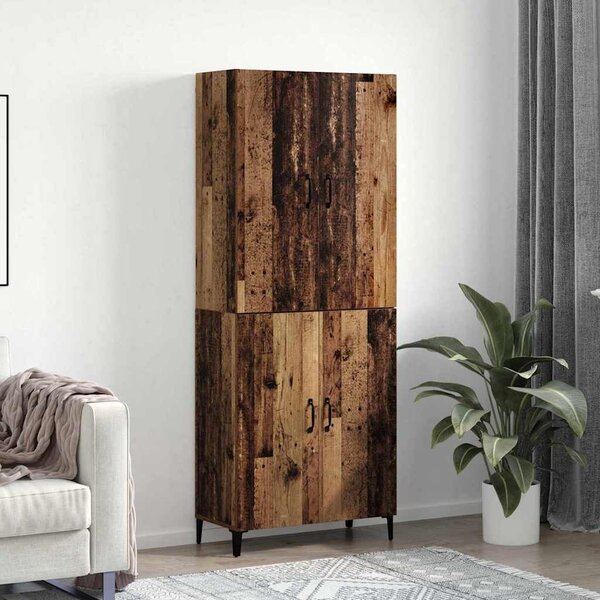 VidaXL Magasfiú 2 db Régi fa 69,5 x 34 x 180 cm Szerelt Fa