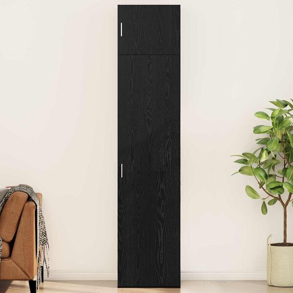 VidaXL Széf 2 db Fekete tölgy 50 x 41 x 225 cm