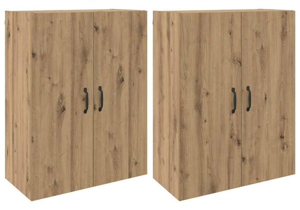 VidaXL Fali szekrény 2 db Artisan tölgy 69,5 x 34 x 90 cm Szerelt Fa