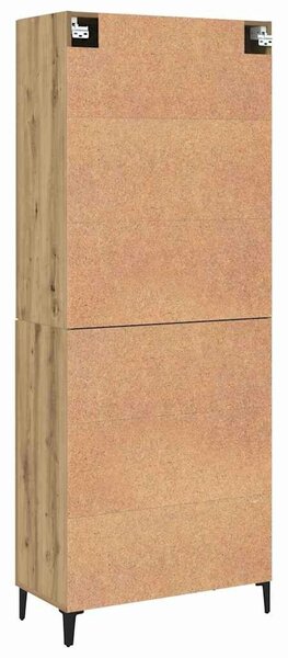 VidaXL Magasfiú 2 db Artisan tölgy 69,5 x 34 x 180 cm Szerelt Fa