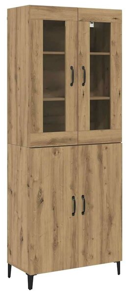 VidaXL Magasfiú 2 db Artisan tölgy 69,5 x 34 x 180 cm Szerelt Fa