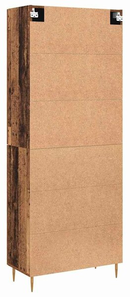 VidaXL Magasfiú Régi fa 69,5 x 34 x 180 cm Szerelt Fa