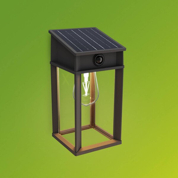 Philips LED kültéri falilámpa Geri UE érzékelővel, szögletes, IP44, Fekete, fém