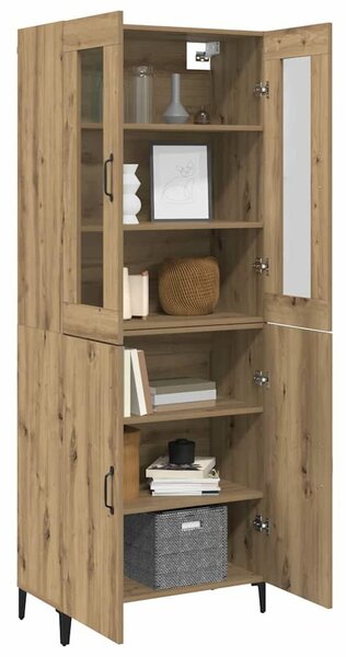 VidaXL Magasfiú 2 db Artisan tölgy 69,5 x 34 x 180 cm Szerelt Fa