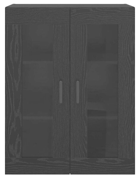 VidaXL Fali Szekrények 2 db Musta tammi 69,5 x 34 x 90 cm Szerelt Fa