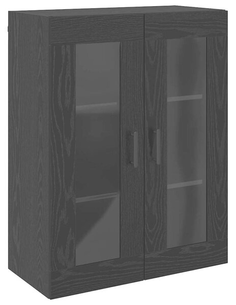 VidaXL Fali Szekrények 2 db Musta tammi 69,5 x 34 x 90 cm Szerelt Fa