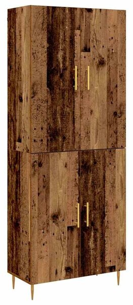 VidaXL Magasfiú Régi fa 69,5 x 34 x 180 cm Szerelt Fa