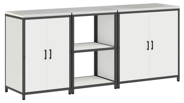VidaXL Konyhai Tároló Készlet HATTEM 3 pcs Fehér