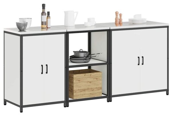 VidaXL Konyhai Tároló Készlet HATTEM 3 pcs Fehér