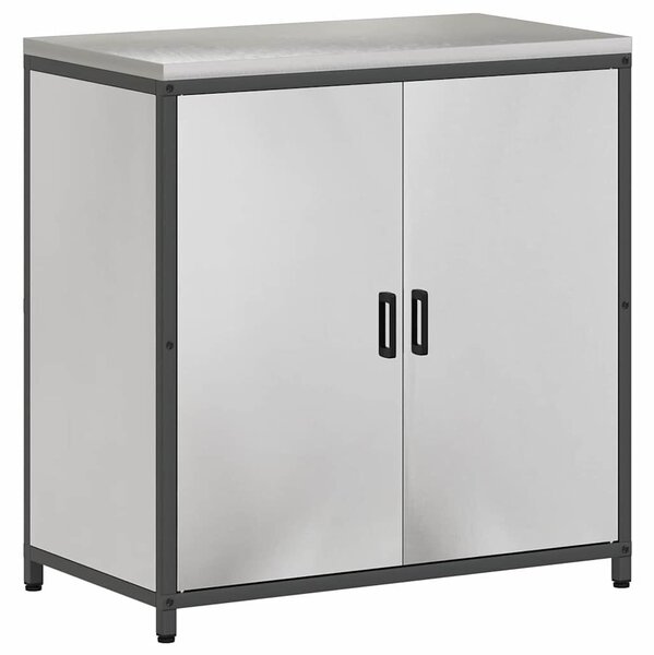 VidaXL Konyhai Tároló Készlet polcokkal 2 pcs Ezüst 150 x 50 x 92 cm
