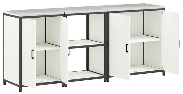VidaXL Konyhai Tároló Készlet HATTEM 3 pcs Fehér