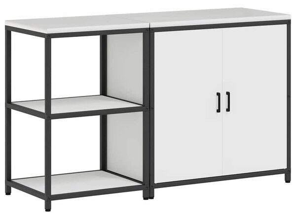 VidaXL Konyhai Tároló Készlet polcokkal 2 pcs Fehér 150 x 50 x 92 cm