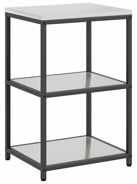 VidaXL Konyhai Tároló Készlet polcokkal 2 pcs Ezüst 150 x 50 x 92 cm