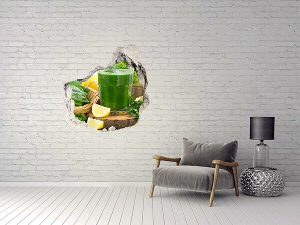 3d lyuk fal dekoráció Zöld koktél