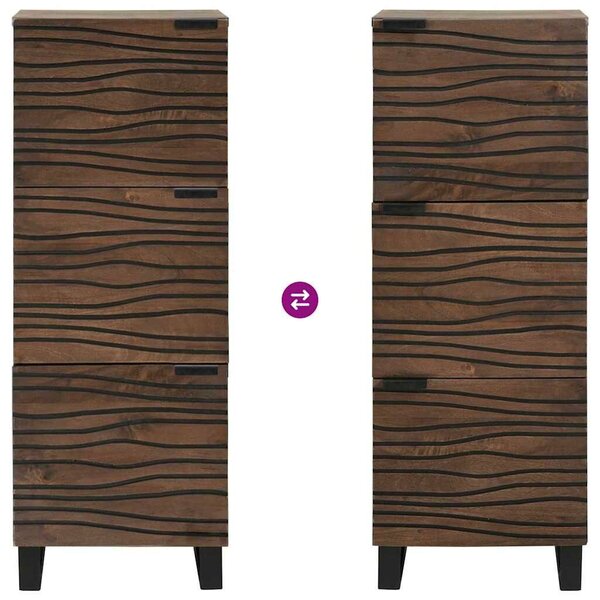 VidaXL Highboard Barna 40 x 33 x 110 cm tömör mangófa