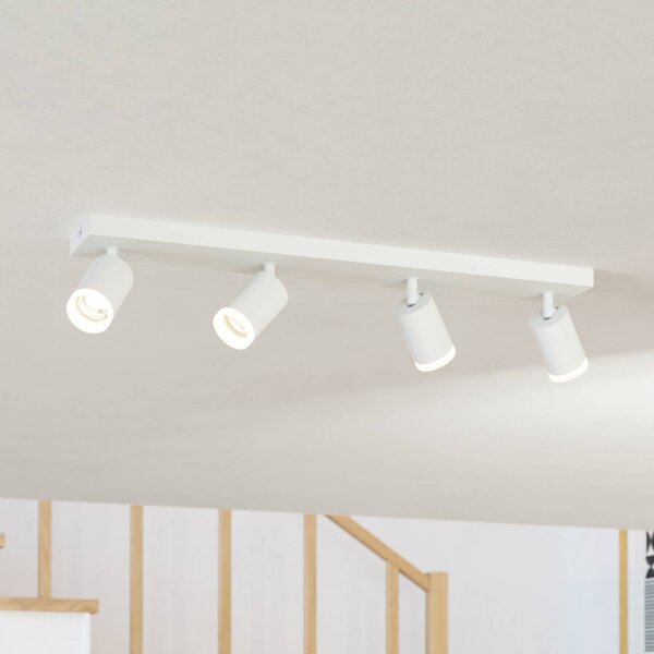 EGLO connect Smart LED spotlámpa Melitello-Z, 4 izzós, fehér, dimmelhető, Fehér / opál, Nappali / Étkező, Alumínium, Modern