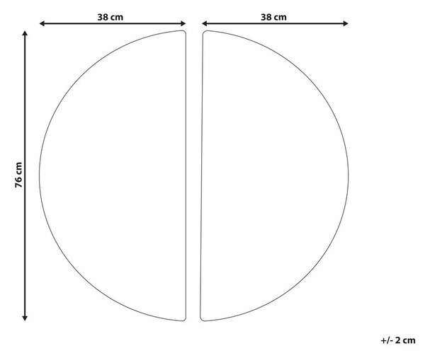 Fali Dekoráció MANDAU Üveg 76 cm Fekete
