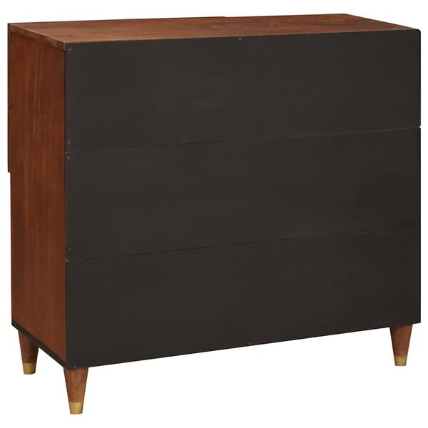 VidaXL Széf Barna 80 x 33,5 x 75 cm Tömör Mangófát