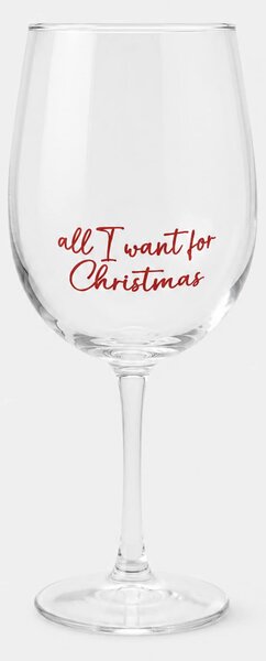 Sinsay - Karácsonyi pohár all I want for Christmas felirattal - clear