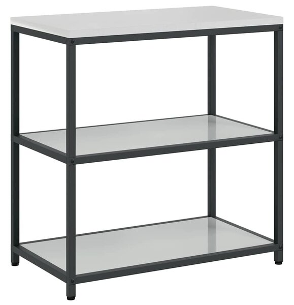 VidaXL Konyhai polcrendszer HATTEM Ezüst 90 x 50 x 92 cm Acél
