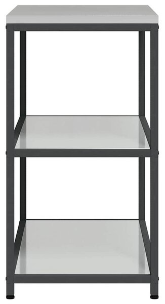 VidaXL Konyhai polcrendszer HATTEM Ezüst 90 x 50 x 92 cm Acél