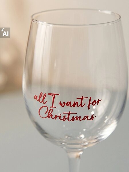 Sinsay - Karácsonyi pohár all I want for Christmas felirattal - clear