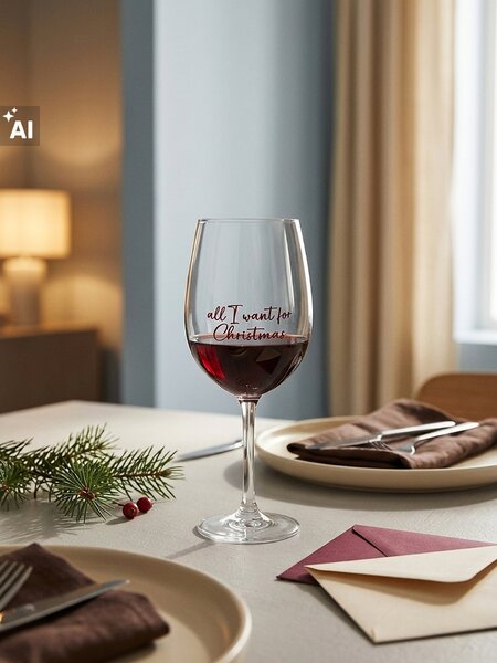 Sinsay - Karácsonyi pohár all I want for Christmas felirattal - clear