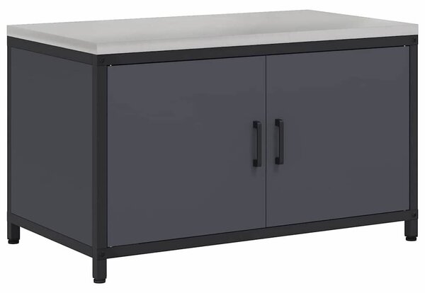 VidaXL Konyhai tárolószekrény HATTEM Antracitszürke 90 x 50 x 53 cm