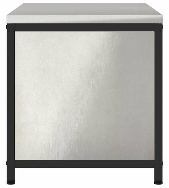 VidaXL Konyhai tárolószekrény HATTEM Ezüst 90 x 50 x 53 cm Acél