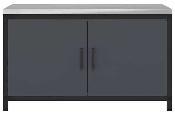 VidaXL Konyhai tárolószekrény HATTEM Antracitszürke 90 x 50 x 53 cm